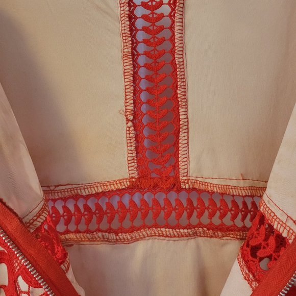 Red Lace floral dress (Just Me, Nordstrom) Size M - Picture 10 of 12